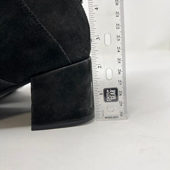 Eileen Fisher Bento Suede Ankle Block Heel Boots Booties Women’s Size 7 Black - Picture 12 of 12